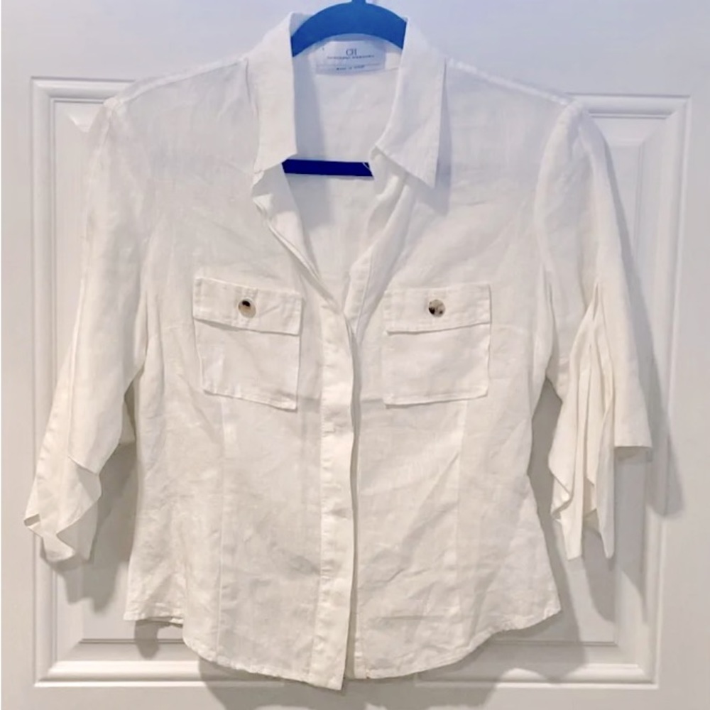 CH Carolina Herrera / flare sleeve women’s dress shirt size 6